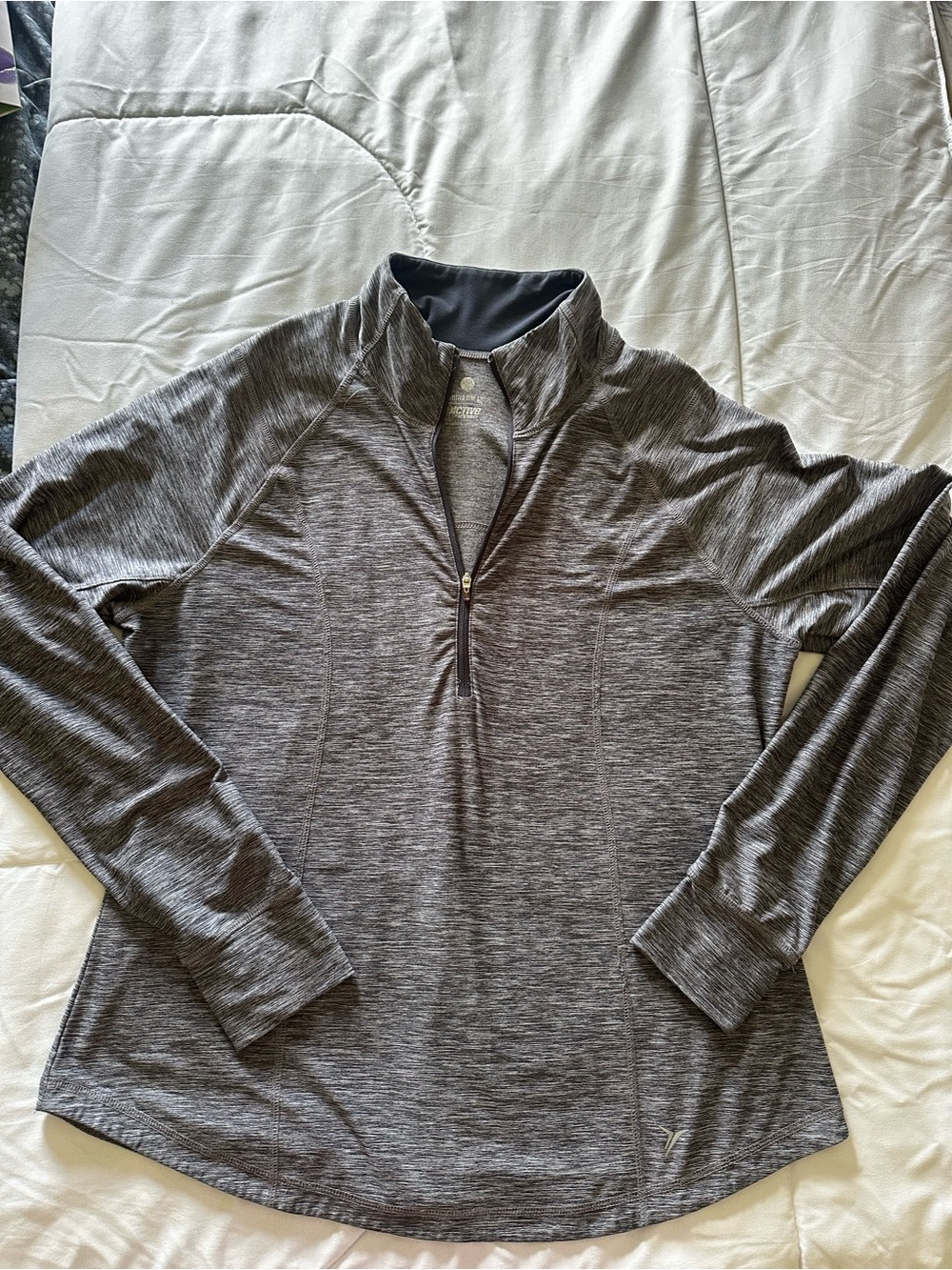 Old Navy Heather Gray Quarter-Zip Pullover Size XL